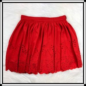 * Arden B A-line Red Skirt Short * Size Small *